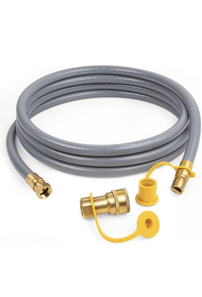 3/8 inch ID Natural Gas Hose 12FT For BBQ Grill, Patio Heater And More