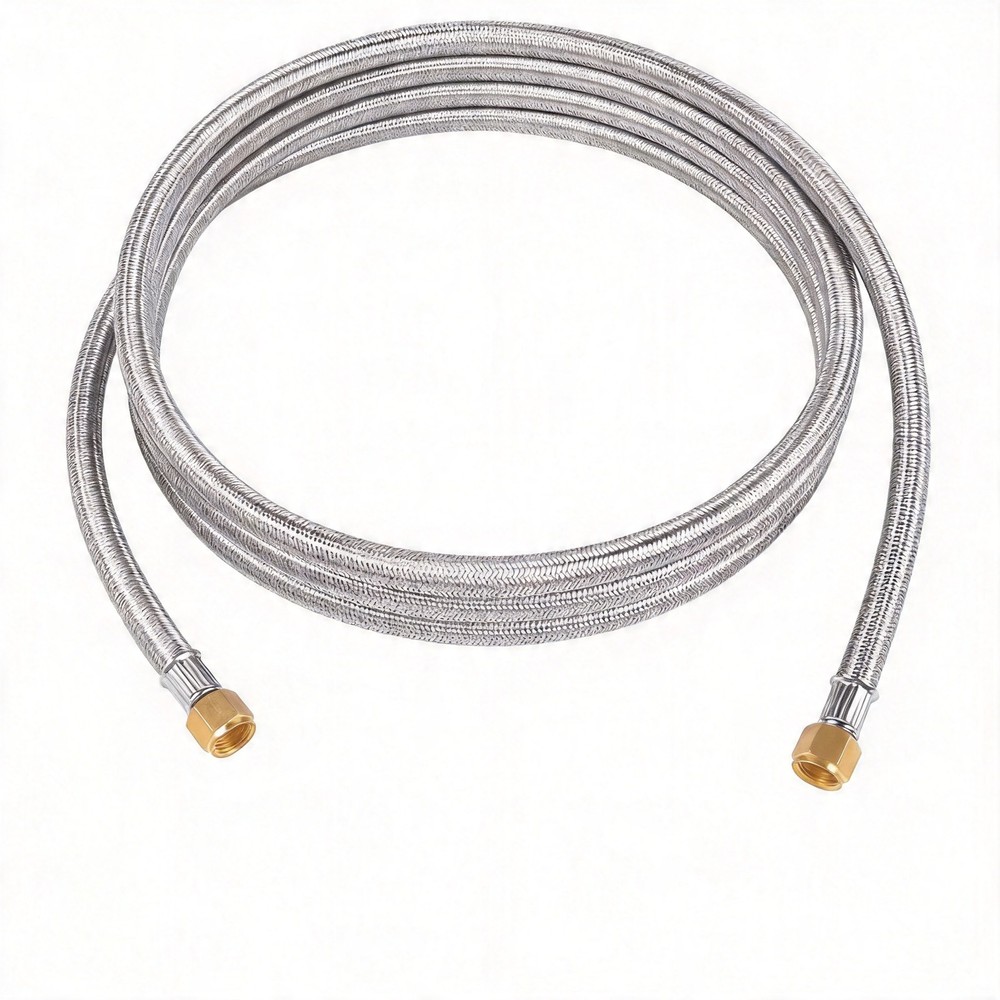 SHINESTAR 12 FT Propane Hose Extension, 3/8″ Male Flare to 3/8″ Female, Braided