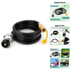 12ft Quick Connect Propane Hose Regulator F271803 for Big Buddy Heater 3/8″ QD