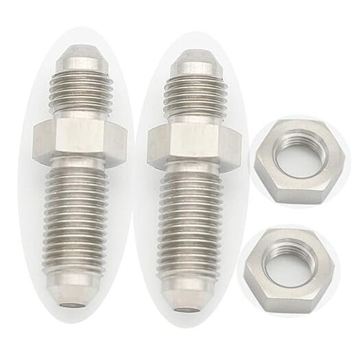 Stainless Steel -3 AN Male Flare Bulkhead Union Brake Hose 3AN-2 PCS Straight