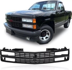 Front Grille Black Shell with Black Insert Grill Compatible with Chevrolet 1988-