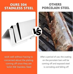QuliMetal SUS304 15.3″ Flavorizer Bars for Weber GS4 Spirit II 200, Spirit II…