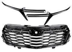 Full Glossy Black Honeycomb Bumper Grille Compatible With 2022-2023 Equinox