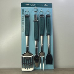 Char-Broil 4pc Comfort Grip Tool Heat Resistance Grill Cookware Set