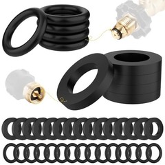 20Pcs Soft Rubber O-Rings and 20Pcs Hose Seal Gaskets, Soft Rubber Black
