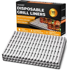 Heavy-Duty Disposable Aluminum Grill Liners – 10 Pack for Mess-Free BBQ