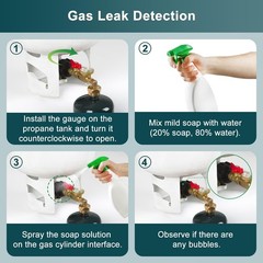 GASPRO Upgraded Propane Refill Adapter with Valve and 1 lb to 20 lb, Golden