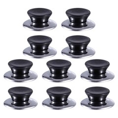Heat Resistant Pot Lid Knobs with Stainless Steel Handles for Safe Cooking