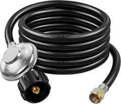 12 Feet Universal Gas Grill Regulator and Hose, Propane Regulator Replacement fo