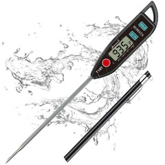 BOMATA Digital Water Thermometer for Water, Liquid, Candle and Cooking. Black