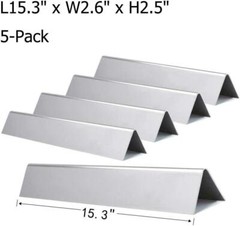 Grill Flavorizer Bars 15.3″ SS 5-Pack for Weber Spirit E310 E320 E330 S310 S320