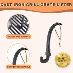 13 3/4 Inch Round Cast Iron Grill Charcoal Grate Kit For CharGriller Akorn