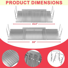 Adjustable Ash Pan Replacement Parts for Char-Griller 200048 1224 2121 2123 2828