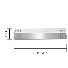 Kalomo 15 1/8 x 3 1/4”Grill Heat Plates Parts for Master Forge 1010048 Models…