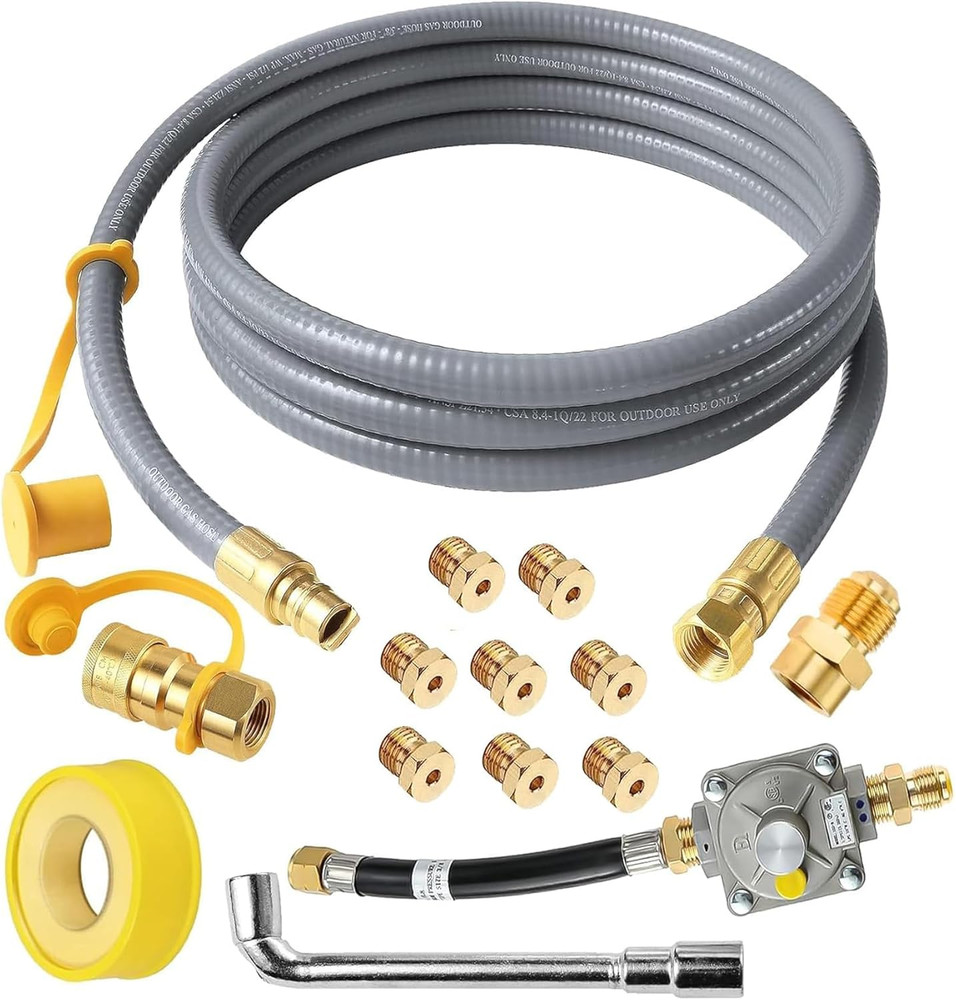 Upgraded 10Ft Upgraded Propane to Natural Gas Conversion Kit for Weber Genesis,
