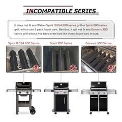 7636 & 67046 Flavorizer Bars for Weber Spirit II E-310 310 300 Grill 5 Pack