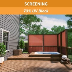 70% UV Block Prvacy & Screening Fabric – Breathable Fence Cover for Patio, Ba…