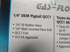 RV 15″ Pigtail Propane Gas Hose Tank Connector Trailer Male Inverted Flare End
