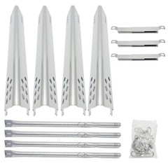 4 Pack Stainless Steel 14-3/4″ Burner 16″ Heat Plate for Charbroil 463446015