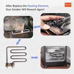 800W Electric Smoker Heating Element Kit for 30″ Digital Control, Replacement Pa