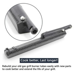 Hongso 13 3/4 Inch Cast Iron Burner Replacement Parts for Charbroil Front Ave…