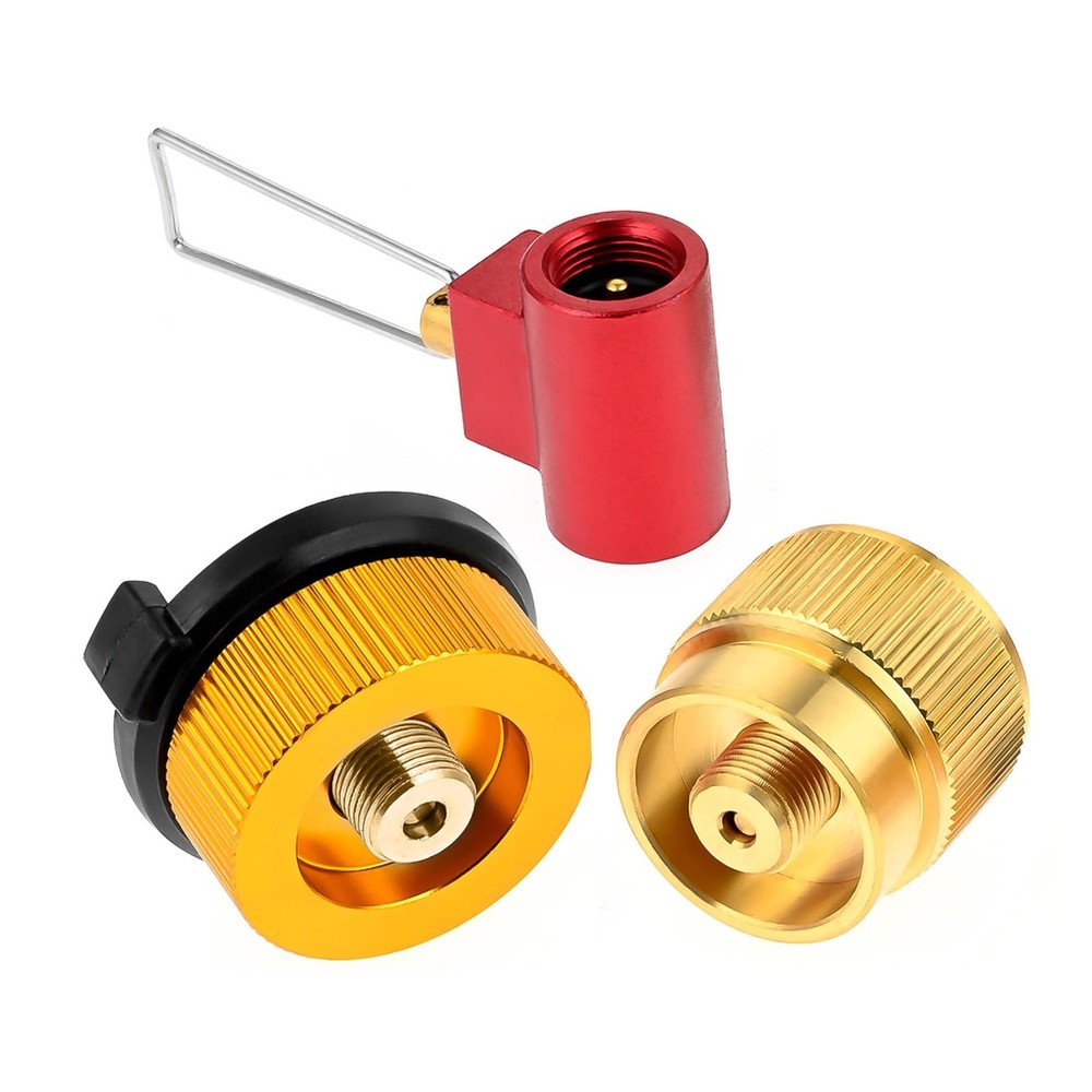 3 PCS Camping Stove Gas Tank Adapter EN417 Set, Burners Gas Refill Adapters, …