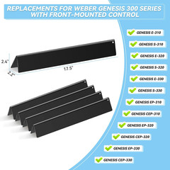 17.5″ Porcelain Enameled Flavorizer Bars for Weber Genesis 300 330 Series 5pk