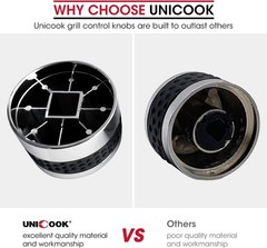Grill Control Knob 4 Pack, Gas Burner Replacement, Chrome Plated Plastic with No