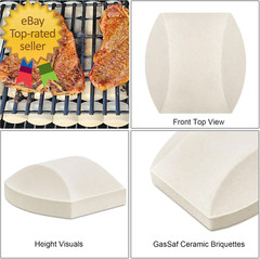 Ceramic Briquettes Replacement for Select Turbo Nexgrill Gas Grill Models