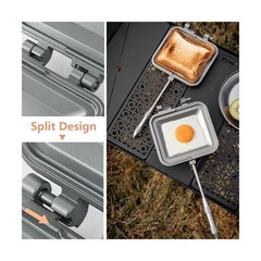 Campingmoon Campfire Sandwich Maker Camping BreadToaster Aluminum H… Fast Ship