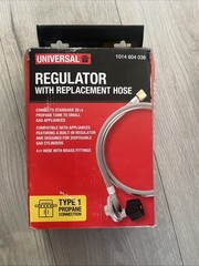 Universal Parts 4 FT Steel Braided Propane Hose and Regulator