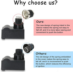 6 Outlet Tact Push Button Grill Ignitor Kit for Nexgrill 720-0830H 720-0888N