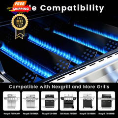 Utheer Grill Replacement Parts for Nexgrill 720-0896B 720-0896C 6-Pack, Black