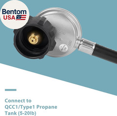 3 Feet Propane Adapter Hose and Regulator for Blackstone 17 & 22 Inch Flat Top G