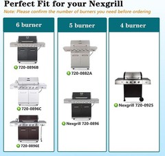 Nexgrill Replacement Parts Burner Tube Heat Plates for 720-0925P 720-0896 4 Pack