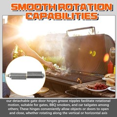 5 Pcs 4 Inch BBQ Smoker Bullet Weld on Bullet Hinge Carbon Steel Weldable Barrel