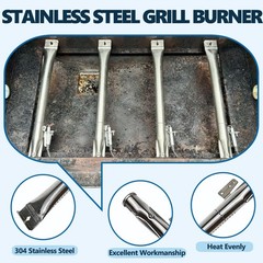 4 Burner Grill Replacement Parts Kit for Nexgrill, Kenmore, Master Forge, BHG –