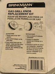 Brinkmann Knob Gas Grill Replacement Kit 812-7230-S @D