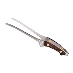 Stylish Outdoor Cooking Tongs with Walnut Handle for Barbecue Enthusiasts