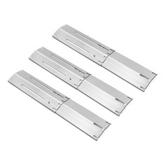 Universal Adjustable Heat Plate – Stainless Steel BBQ Flame Tamers, 3 Pack, 11.7
