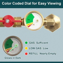 GASPRO Upgraded Propane Refill Adapter with Valve and 1 lb to 20 lb, Golden