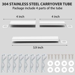 Utheer 304 Stainless Steel Carryover 5 inch – 9.5 inch, 4 Crossover Tubes