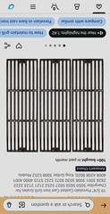 Porcelain Coated Cast Iron Grill Grates – Set of 3 – As-Is