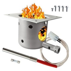 Fire Burn Pot and Hot Rod Ignitor Kit for Traeger, Pit Boss, Camp Chef Pellet