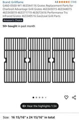 G460-0500-W1 Cooking Grate Grill Replacement Parts for Char Broil Grill Grates 3