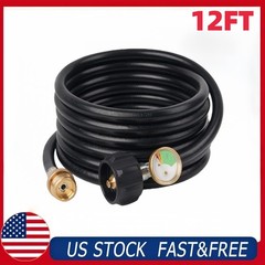 12FT Propane Hose Adapter w/Gauge for Mr. Heater Blackstone US