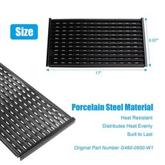 Replacement Grill Parts for 2-Burner Gas Grill, 17″ Emitter Plates, Heat Tents &