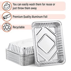 – Grill Drip Pans Aluminum, 8.5″ x 6″ x 1.3″, 22 pcs, Compatible with 22 Pcs