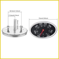 Lid Thermometer, BBQ Grill Temperature Gauge, 3 Inch Steel Heat Indicator Rep…
