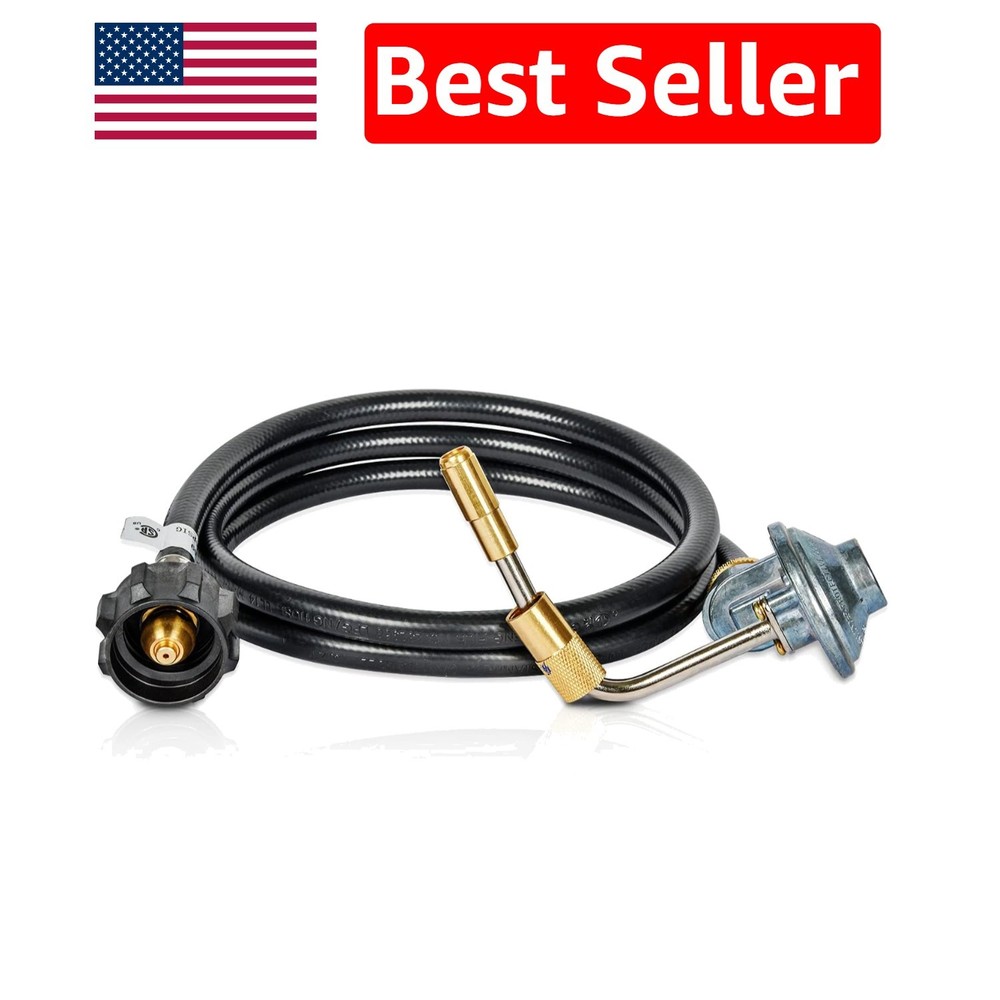 Easy-Install 5 FT Propane Hose and Regulator – For Blackstone 17” & 22” Griddles